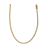 1.8mm Cuban Chain Anklet