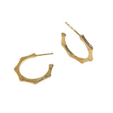 Gold Filled Bamboo Half Hoops