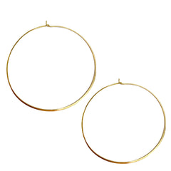 Sterling Silver Flat Hoops