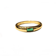 Amy Thick Gold Rectangle Ring