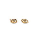 Gold Filled Evil Eye Stud Earrings