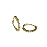 Thin Textured Hoop Huggies