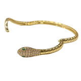 Sterling Silver Sassy Snake Cuff Bracelet