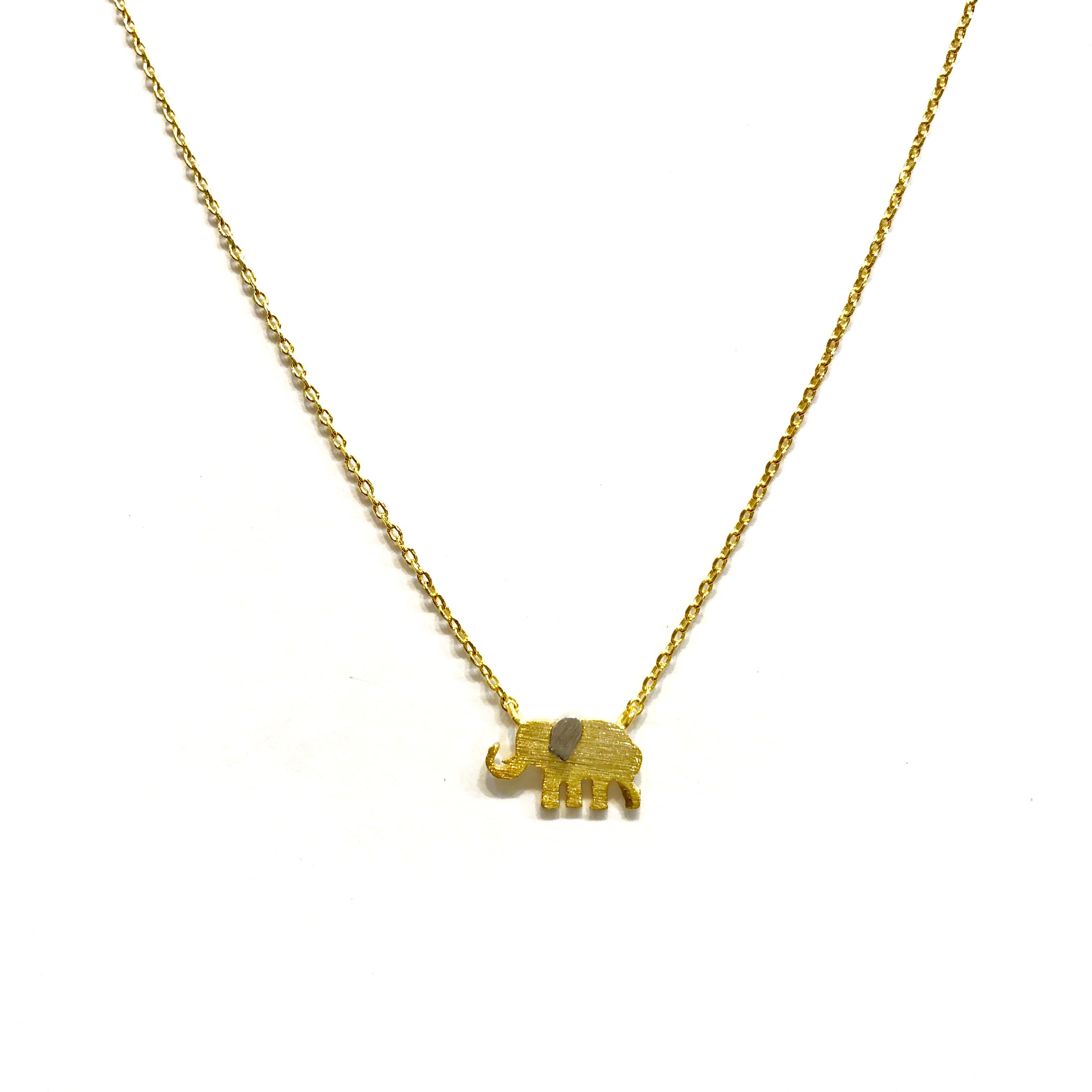 Kory Elephant Brass Necklace