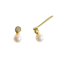 Pearlea Bezel Studs