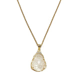 Buddha Gemstone Triple CZ 16” Necklace