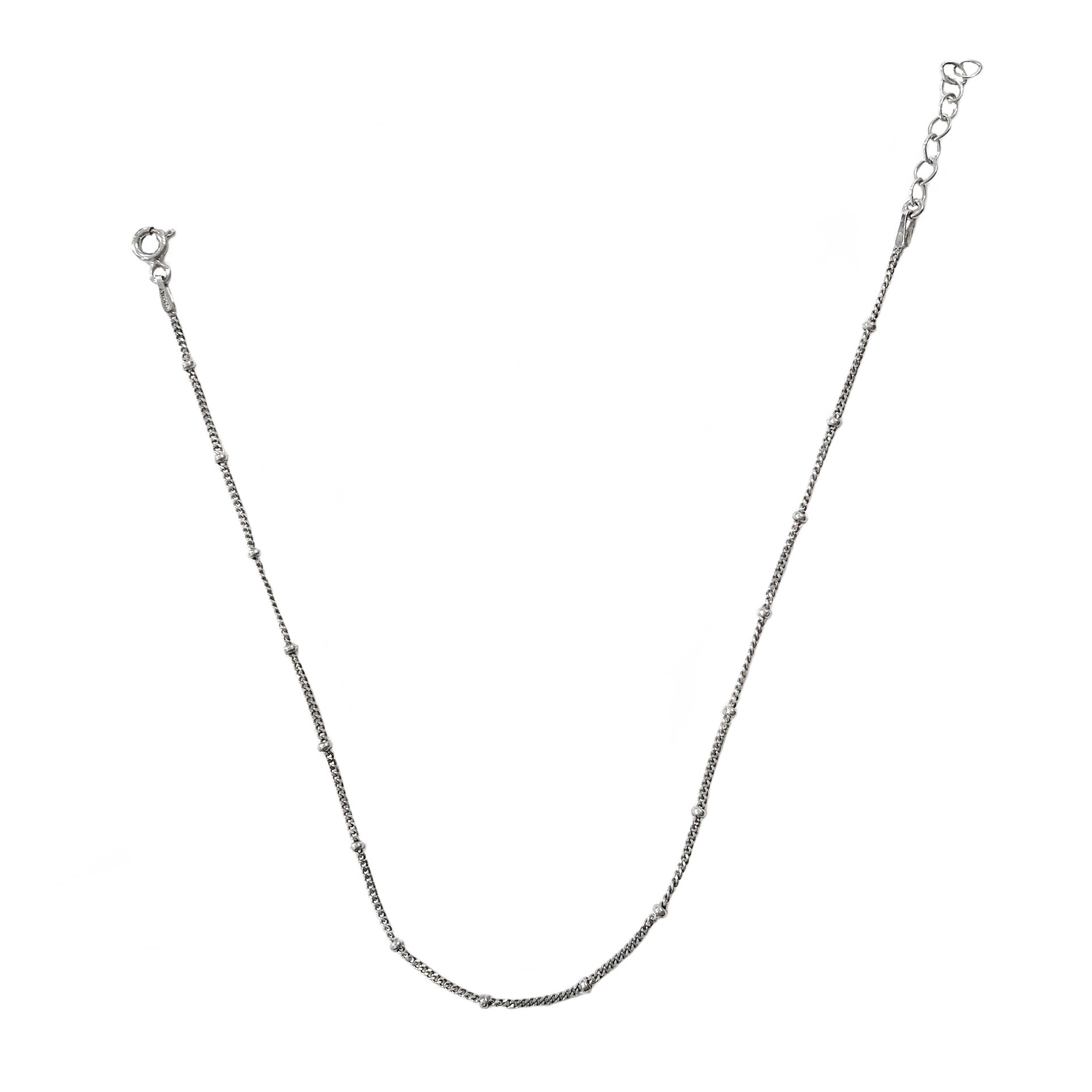 Sterling Silver Tiny Ball Anklet