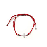 Cross CZ Red Thread Bracelet