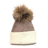 Cara Two Tone Pom Pom Hat
