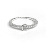 Initial Sparkle SILVER Ring