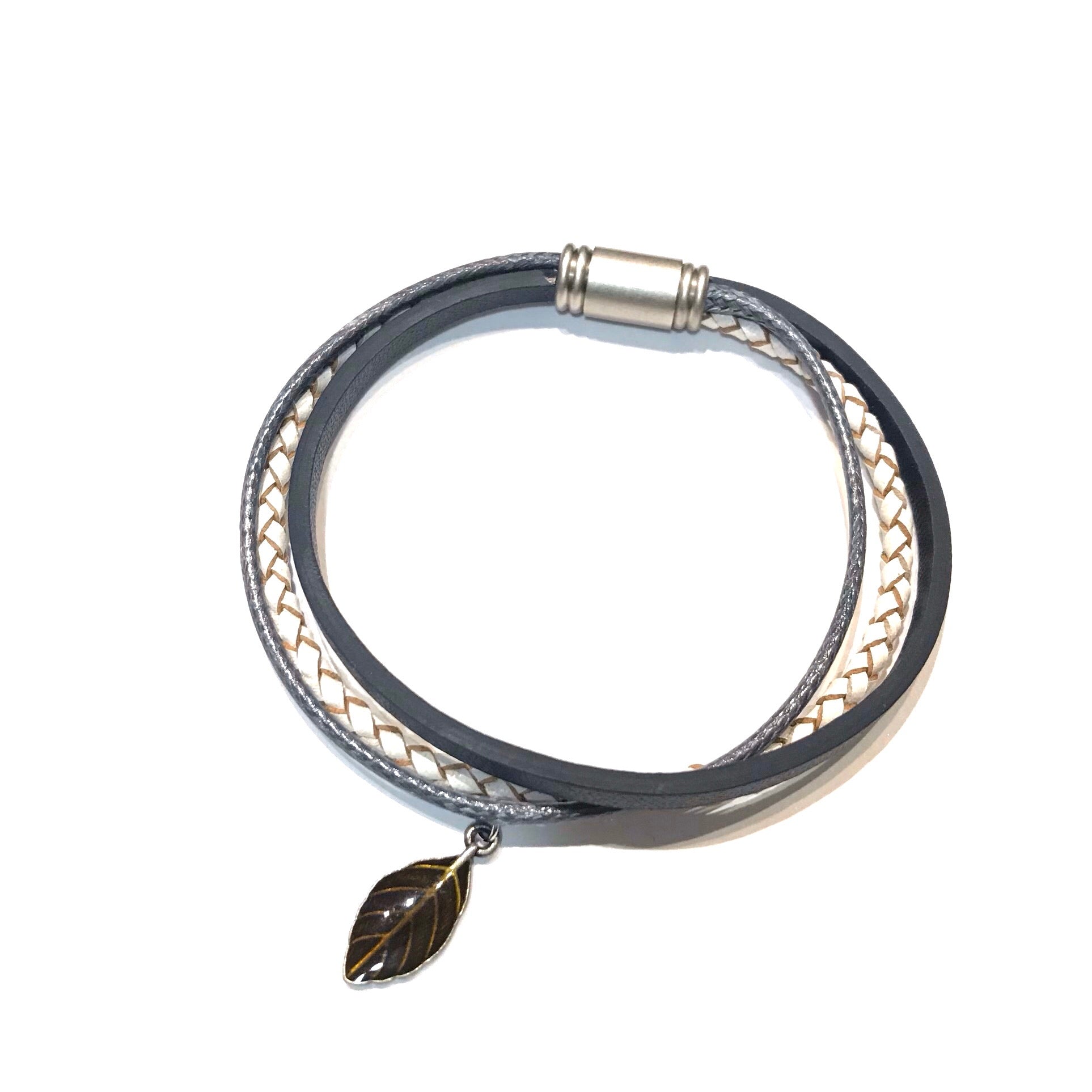 Kory Leaf Leather Bracelet