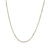 Sterling Silver Two Tone Gold Silver Bar Chain Only