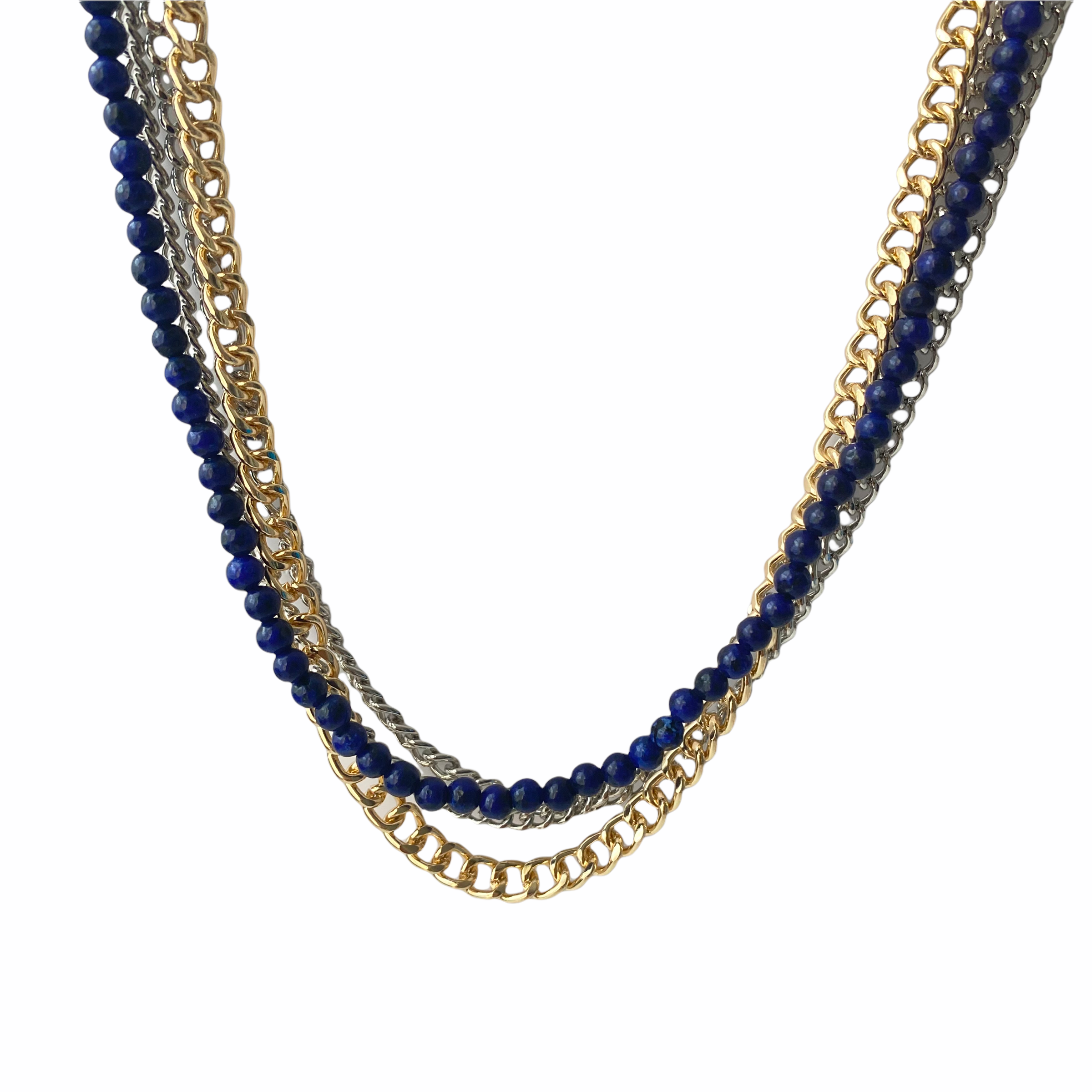 Layered Chain Beads Necklace