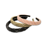 Noellery Tweed Puff Thin Headband