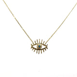 Evil Eye Long Lash Necklace