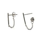 Barbara Plain Chain Stud Earrings