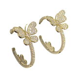 Sweet Butterfly Hoop Earrings