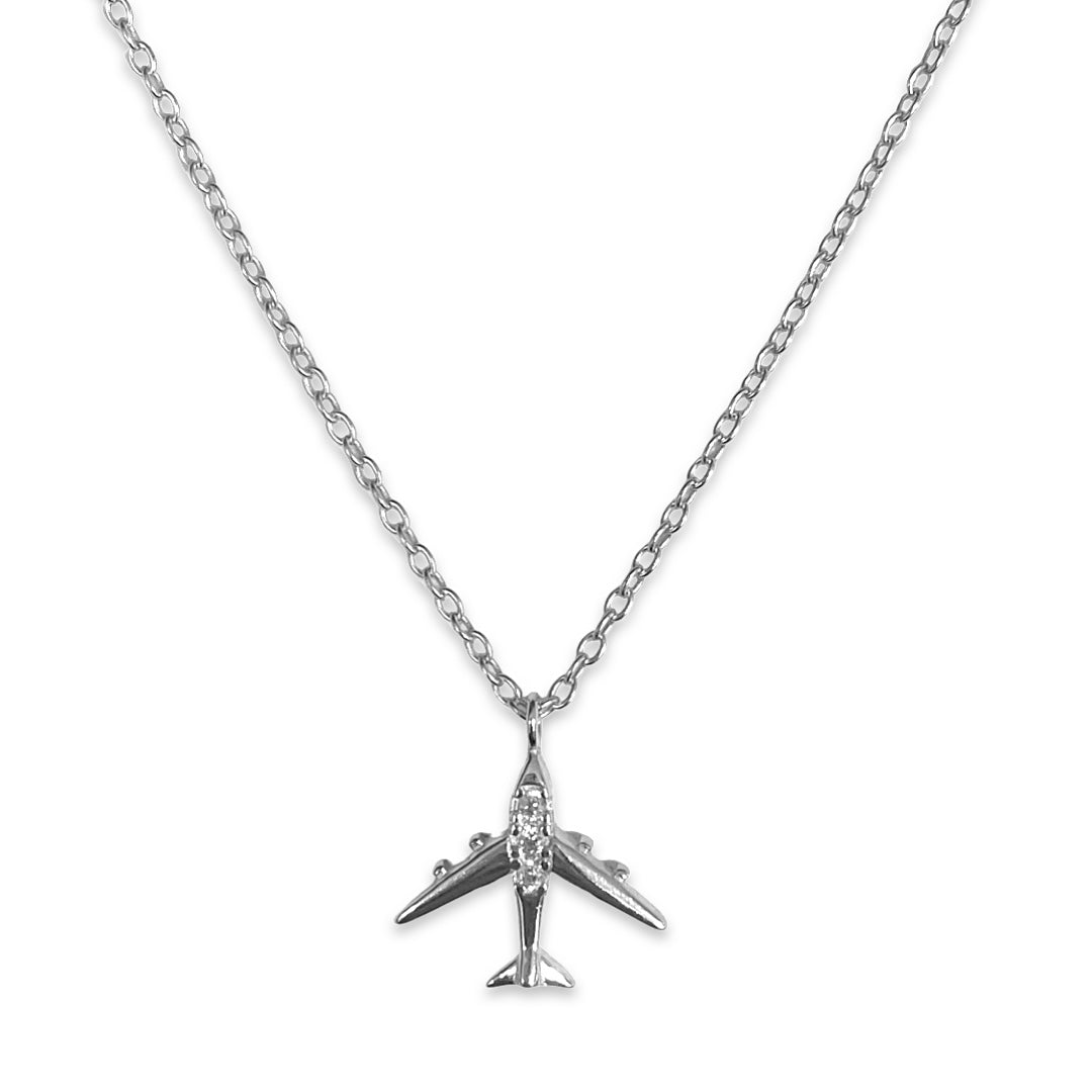 Airplane Charm Dainty Necklace