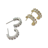 Ovaline Half Hoop Huggie Studs