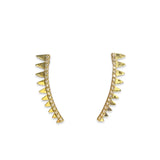 Clara Spiked Sparkle Crawler Earrings