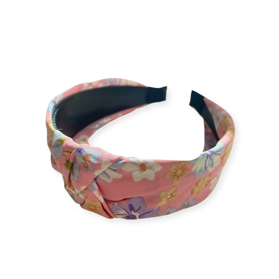 Pastel Flower Knot Wide Headband
