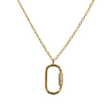 Carabiner Chain Pendant Necklace