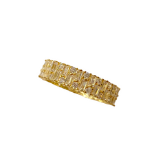 Noelia Baguette Pattern Statement Ring