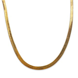 Gold Filled Thin 3mm Herringbone Necklace
