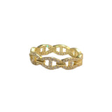 Noelia Sparkle Chain Link Ring