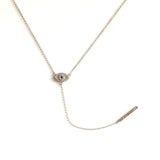 Laura Evil Eye Lariat Necklace