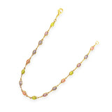 Gold Filled Oval Rainbow Bezel Anklet