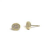 Geovana Oval Pave Studs