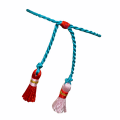 Turquoise Hamsa Tassel Thread Bracelet