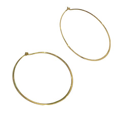 Sterling Silver Flat Hoops