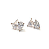 Kory Double Teardrop CZ Studs