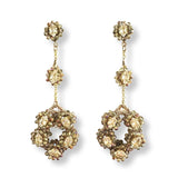 Krista Flower Cluster Drop Statement Earrings