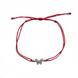 Butterfly Sparkle Red Thread Bracelet