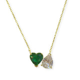 Adriene Birthstone Heart Duo Necklace