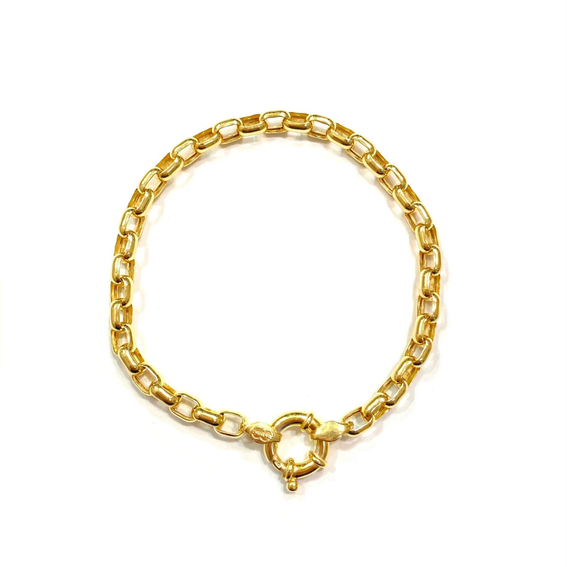 Sterling Silver Gold Chain Bracelet