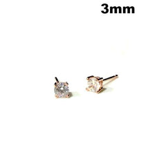 Amy Round ROSE GOLD Studs