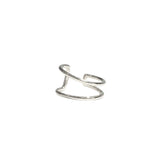 Sterling Silver Double Lines Conch Ear Cuff
