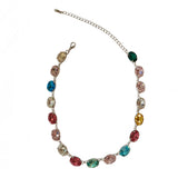 Crystie Color Oval Statement Necklace