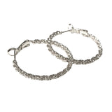 Krista Beaded Textured 1.25” Hoop Earrings