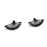 Fan Statement Stud Earrings