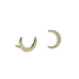 Crescent Moon Studs