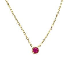 Noellery Tiny Birthstone Bezel Necklace