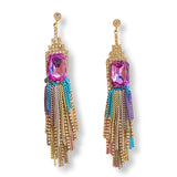 Krista Emerald Cut Chandelier Statement Earrings