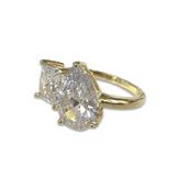 Adriene Clear Two Stone Cocktail Ring