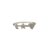 Moon Star Heart Ring