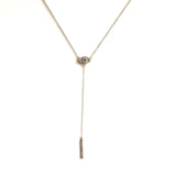 Laura Evil Eye Lariat Necklace